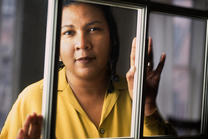 Author and cultural critic bell hooks poses for a portrait on December 16, 1996 in New York City, New York.
