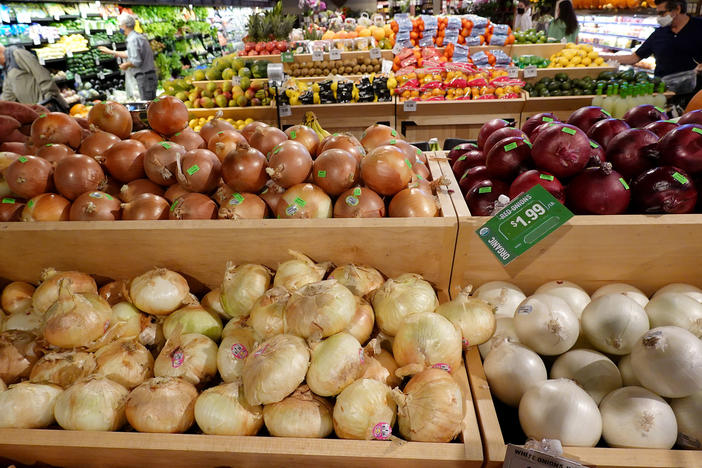 Food recalls were down this year, but experts who track foodborne illness don't know exactly why. Here, produce is on sale at a Miami supermarket on Oct. 22.