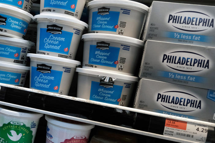 Earlier this month, customers were able to get cream cheese from a Manhattan grocery store. But Kraft, which owns Philadelphia Cream Cheese, hopes you lay off the popular baking ingredient.