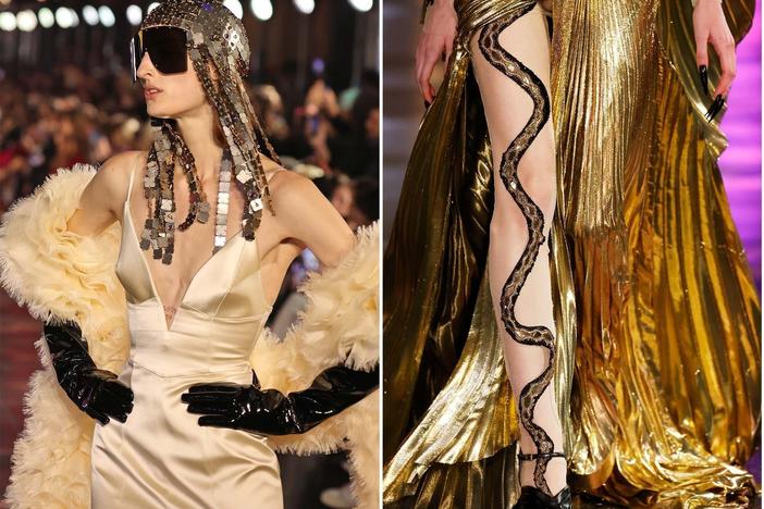 Models walk the runway during Gucci Love Parade in Los Angeles in November.