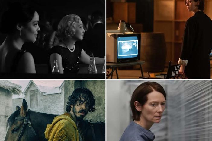 (Clockwise from upper left) <em>Passing, </em><em><em>The Souvenir Part II, </em></em><em><em><em>Drive My Car, Parallel Mothers, Memoria </em></em></em>and <em><em><em>The Green Knight </em></em></em>are among Justin Chang's favorite films of 2021.