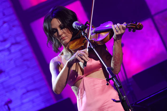 Amanda Shires, performing during the Americana Awards at Ryman Auditorium on Sept. 22, 2021 in Nashville.