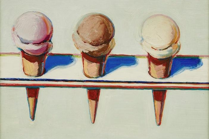 Three Cones, 1964, Art © Wayne Thiebaud / Licensed by VAGA, New York, N.Y.