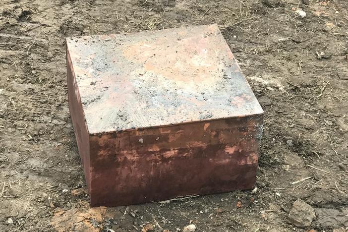 Virginia Gov. Ralph Northam tweeted this photo of what authorities believe is a time capsule discovered in Richmond.