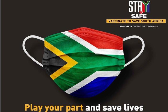 An public safety message from the government of South Africa. The country announced on Thursday that it was past the peak of its latest coronavirus surge.