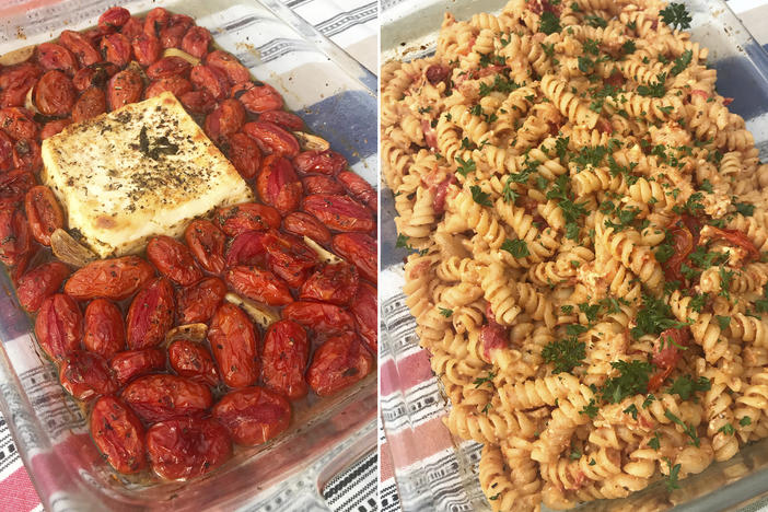 The recipe for tomato feta pasta that briefly took over TikTok is made up of oven-roasted feta, tomatoes and garlic, which is mixed with pasta and topped with parsley.