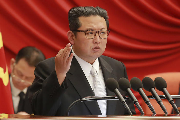 In this photo provided by the North Korean government, North Korean leader Kim Jong Un attends a meeting of the Central Committee of the ruling Workers' Party in Pyongyang, North Korea in December.