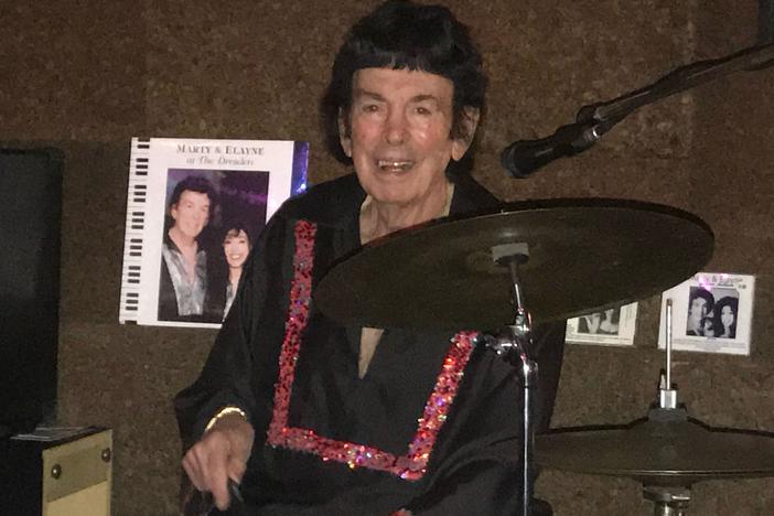 Marty Roberts performs at The Dresden in Los Angeles.