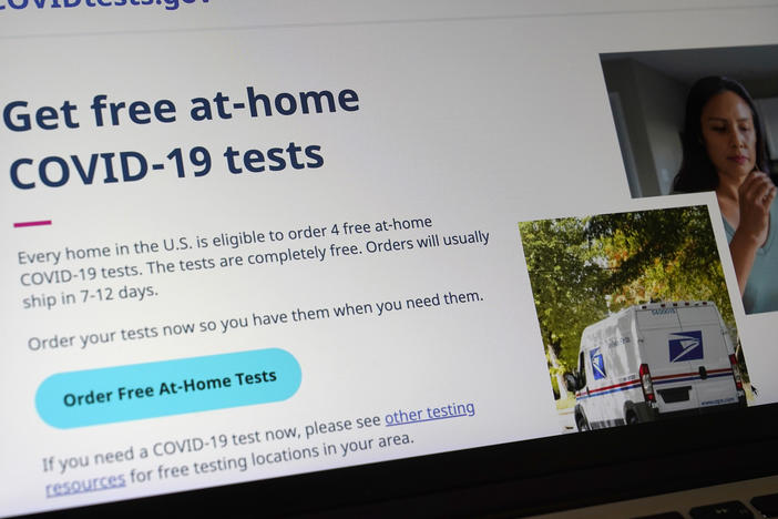 The website COVIDTests.gov allows people to order four at-home tests per residence and have them delivered by mail. Now there's a phone number, too.
