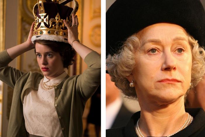 Queen Elizabeth II as portrayed by Claire Foy (<em>The Crown)</em>, Helen Mirren <em>(The Queen)</em> and Imelda Staunton <em>(The Crown). </em>