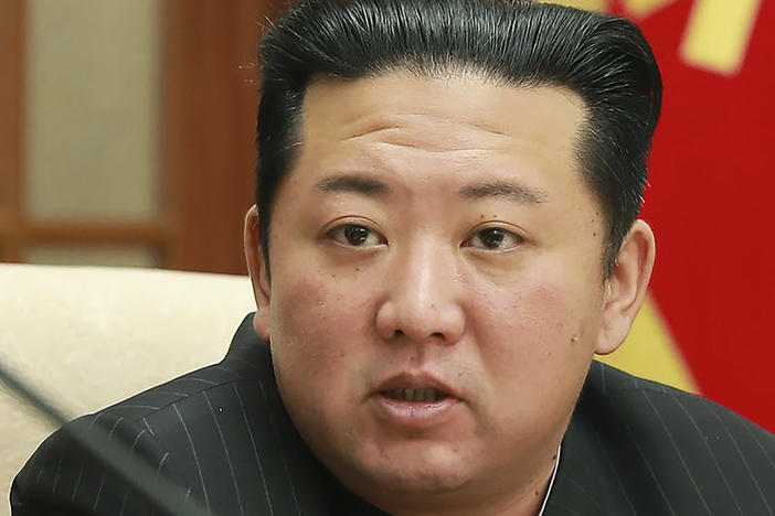 North Korean leader Kim Jong Un attends a meeting of the Central Committee of the ruling Workers' Party in Pyongyang, North Korea, on Jan. 19. North Korea on Tuesday test-fired two suspected cruise missiles in its sixth round of weapons launches this month, South Korean military officials said.