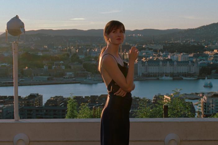 Julie (Renate Reinsve) overlooks the many life-choices she's about to make in <em>The Worst Person in the World</em>.