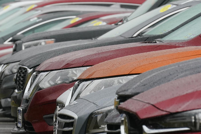 Used cars for sale sit on a lot at a dealership in Doylestown, Pa., last week. Finding a car is still tough, especially for more affordable options.