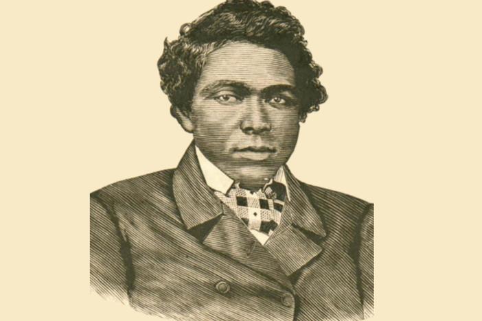 Engraved portrait of Abraham Galloway from William Still's <em>The Underground Railroad</em>, published in 1872.