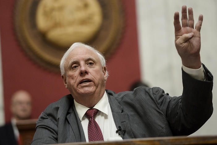 West Virginia Gov. Jim Justice gives his State of the State speech in the House Chambers in January.
