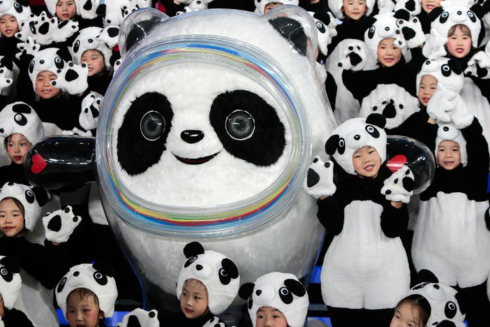 The mascot of the 2022 Olympic Winter Games, Bing Dwen Dwen, made his debut in 2019 at the Shougang Ice Hockey Arena in Beijing.