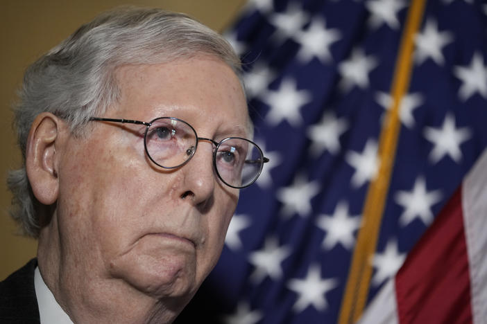Senate Minority Leader Mitch McConnell also challenged the RNC's characterization of the Jan. 6 riot as "legitimate political discourse."