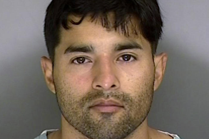 This 2020 booking photo shows Steven Carrillo, a former U.S. Air Force sergeant with alleged ties to the "boogaloo" movement plead guilty in the 2020 fatal shooting of federal security officer David Patrick Underwood in the San Francisco Bay Area.