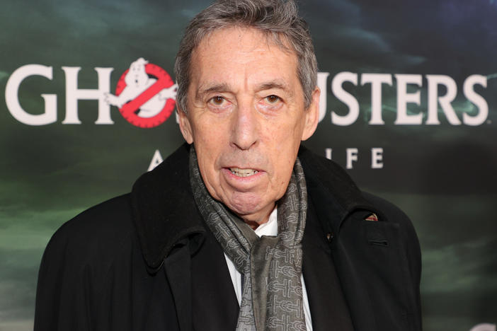 Ivan Reitman died over the weekend, his family said. The director is seen here last year at the premiere for <em>Ghostbusters: Afterlife, </em>a sequel to his 1984 film<em>.</em>