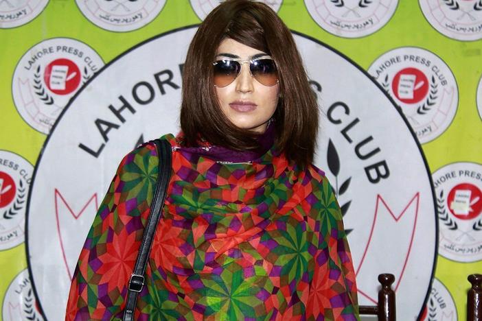 Pakistani social media celebrity Qandeel Baloch is pictured in June 2016. Her brother, who strangled her to death that year, has been acquitted.
