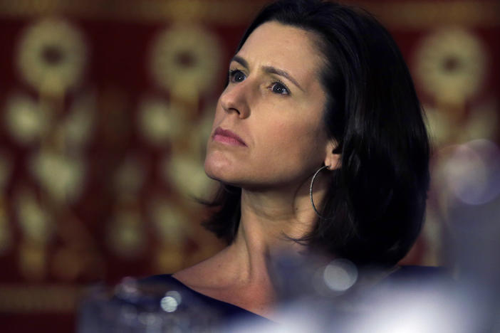 Allison Gollust, seen in 2013, denounced accusations she violated company policy, saying the WarnerMedia CEO was seeking to "retaliate against me and change the media narrative in the wake of their disastrous handling of the last two weeks."