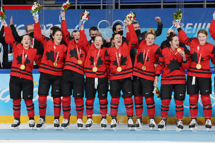 Team Canada beat defending champion Team USA in the women's ice hockey gold medal match at Wukesong Sports Centre in Beijing on Thursday.