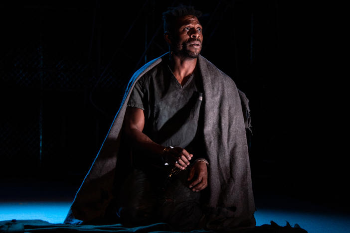 Tenor Curtis Bannister sings the role of Stan in Beethoven's <em>Fidelio</em>, in a dress rehearsal.