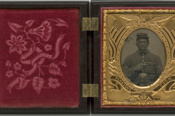 Tintype of a Civil War soldier, 1861 - 1865