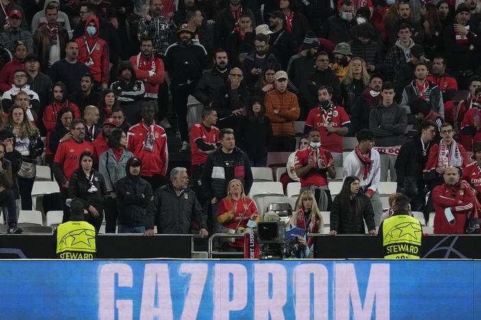 The Russian state-owned gas company Gazprom is one of eight major global sponsors of the UEFA Champions League.