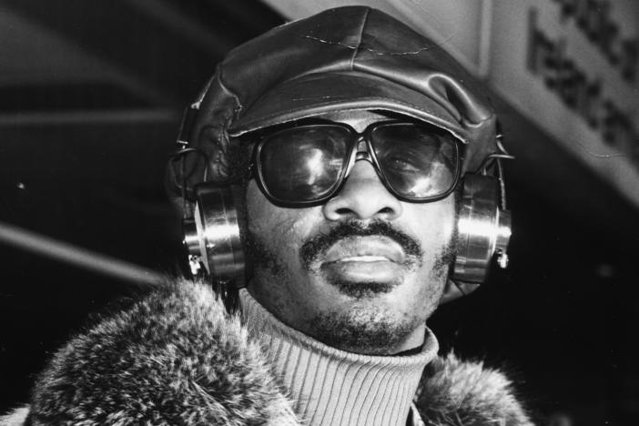 Stevie Wonder, photographed arriving in London on Jan. 25, 1974 — almost directly in the middle of what many refer to as the artist's "classic period."