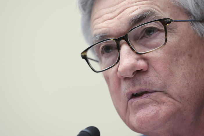 Federal Reserve Chair Jerome Powell testifies about monetary policy and the state of the economy before the House Financial Services Committee on Wednesday. Powell reiterated the Fed is gearing up to raise interest rates this month.