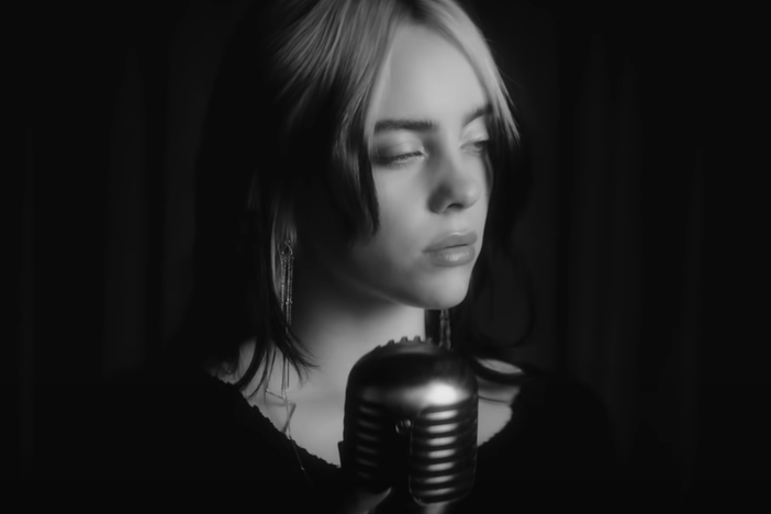 Billie Eilish in the video for "No Time to Die."