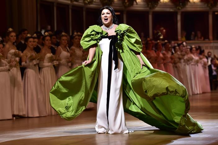 Soprano Anna Netrebko, performing in Vienna, Austria in 2019.