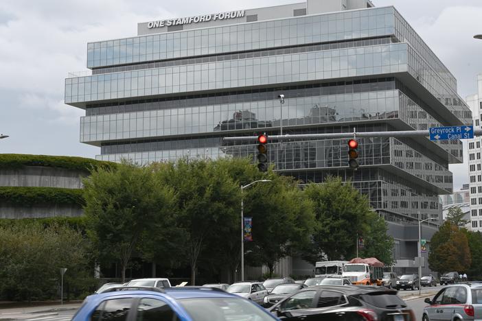 The headquarters of Purdue Pharma LP, the maker of the painkiller OxyContin, are seen in Stamford, Conn.