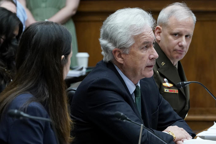 CIA William Burns told the House Intelligence Committee that he believes Russian leader Vladimir Putin is 'angry and frustrated' by the slow pace of Russia's invasion of Ukraine. Burns said he expects Putin to 'double-down,' which could lead to heavy fighting for control of Ukraine's cities in the coming weeks.
