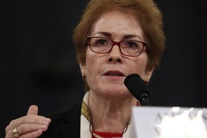 Former U.S. Ambassador to Ukraine Marie Yovanovitch testifies before the House Intelligence Committee on Capitol Hill in Washington, D.C., Nov. 15, 2019.