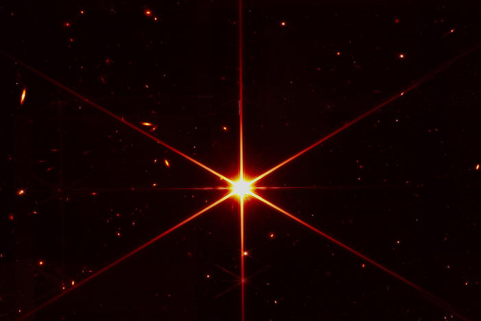 This image of a star was taken as part of the evaluation process as the James Webb Space Telescope's mirror segments were carefully aligned.