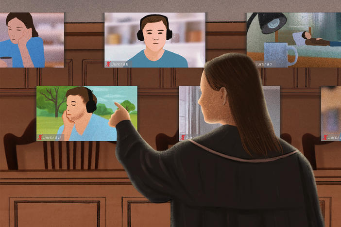 NPR talked to nearly two dozen judges, attorneys and jurors who have participated in online jury trials. Nearly 18 months in, some evidence is in but the verdict is still out. Some fears were realized but there were unexpected benefits as well, including higher participation rate among people called to serve.