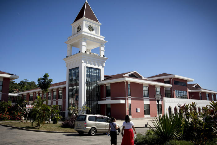 The Tupua Tamasese Meaule Hospital is pictured in Apia, Samoa, on July 10, 2015. Samoa will go into lockdown beginning Saturday as it faces its first outbreak of the coronavirus after a woman who was about to leave the country tested positive.