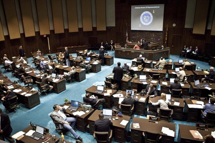 The Arizona House of Representatives gathers during a legislative session on April 6, 2011, in Phoenix.