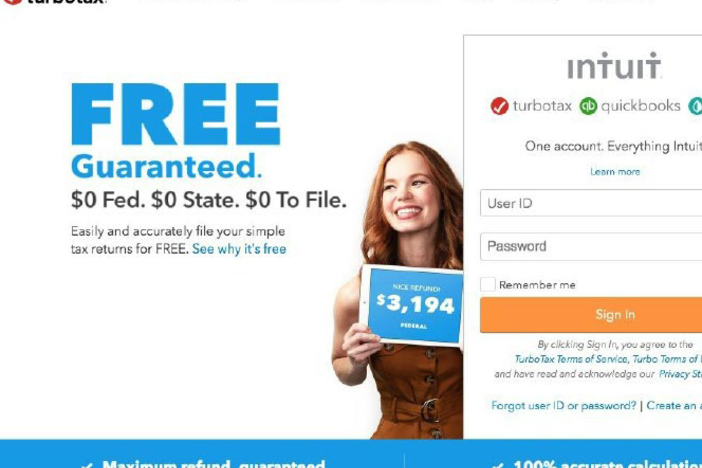 Intuit's 2018 homepage for TurboTax failed to adequately disclose the limits of the "free" offer, the Federal Trade Commission says.