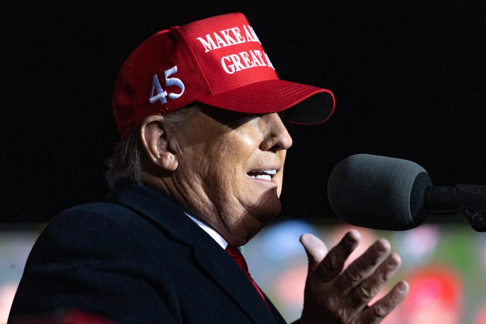 Former President Donald Trump held a rally in Commerce, Ga., last Saturday with candidates he's backing in the state's May primary elections.