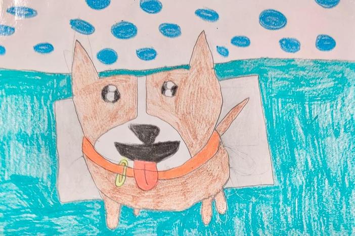A student's drawing on behalf of Sleigh Ride.