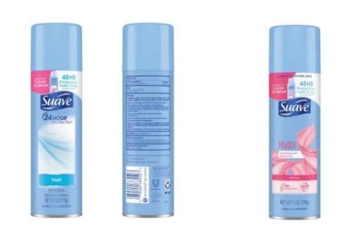 Unilever is recalling two Suave 24-Hour Protection Aerosol Antiperspirants after finding elevated levels of benzene in some product samples.