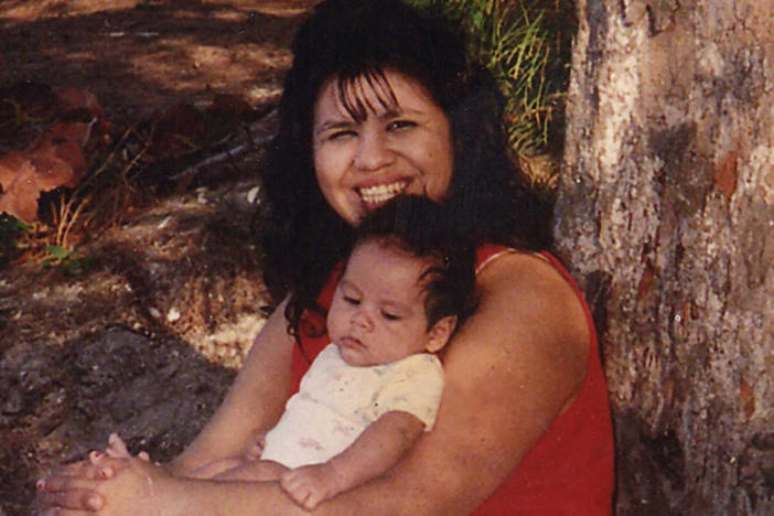 In this undated photograph, Texas death row inmate Melissa Lucio is holding one of her sons, John. Lucio is set to be executed on April 27 for the 2007 death of her 2-year-old daughter Mariah.