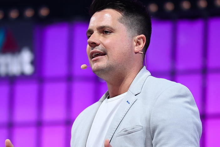 Fast CEO Domm Holland at Web Summit 2021 in Lisbon. On Tuesday, he announced the startup would close its doors.