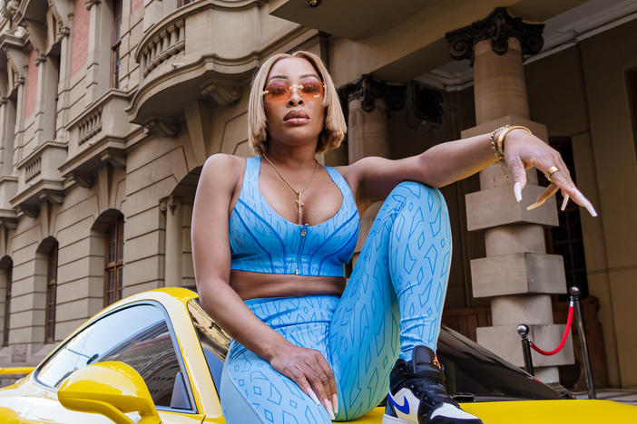 South African actress Khanyi Mbau, one of the stars of Netflix's new original reality show set in Africa, <em>Young, Famous & African. </em>