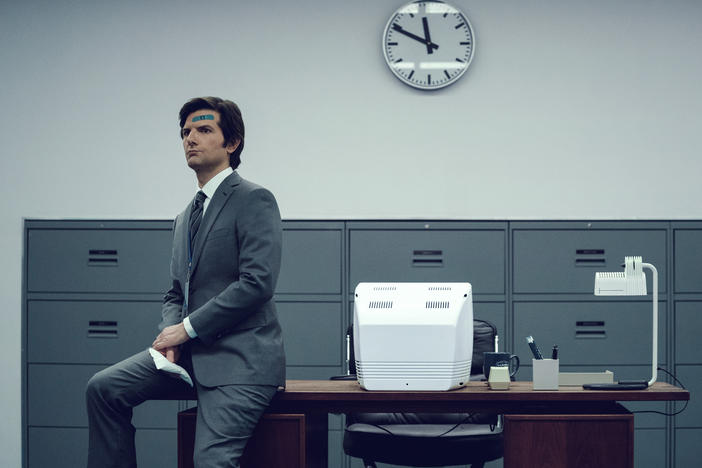 In <em>Severance</em>, Adam Scott plays a man who gets a chip inserted in his brain in order to separate his work life from his home life. The series was recently renewed for a second season; the season finale of its first season airs April 8.
