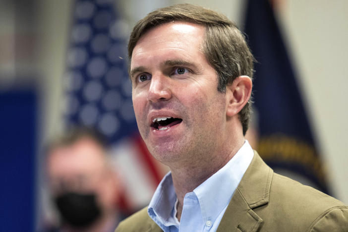 Kentucky Gov. Andy Beshear on Wednesday, vetoed a bill that would bar transgender girls and women from participating in school sports matching their gender identity from sixth grade through college.