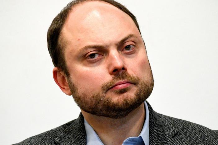 Russian activist Vladimir Kara-Murza attends a conference of Russia's leading rights group Memorial in Moscow in October.